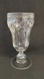 Große Vintage Böhmische Kristallglas Sellerie Vase, Hurricane Vase/Milchshake Vase - Bild 1 von 11