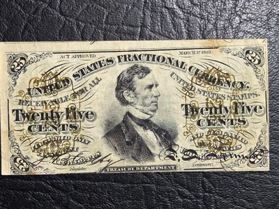 Nice Looking Series of 1863 Third Ed. 25 Cent Fractional Currency, FR 1295 - Image 1 of 2
