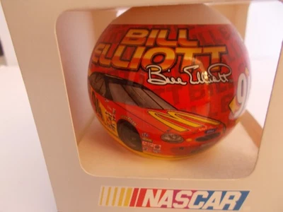 NASCAR #94 Bill Elliott McDonalds Glass Christmas Ornament new in box - Image 1 of 3