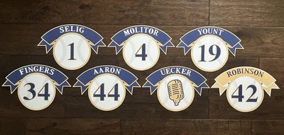 MILWAUKEE BREWERS MILLER PARK RETIRED NUMBERS PHOTO POSTER TICKET JERSEY BALL - Image 1 of 4