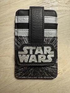 Disney Parks Star Wars Slim Wallet Credit Card Window ID Holder Snap Close 5x3” - Picture 1 of 6