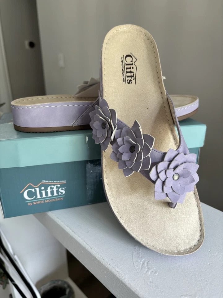 Nuevo Púrpura Acantilados Floral Divertido Talla 10 Blanco Montaña Hotspot Resort Travel Foto 1 de 4