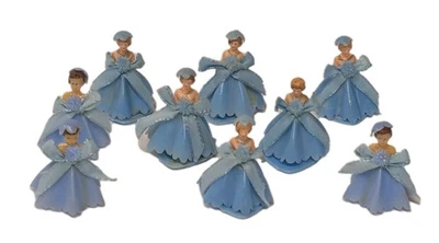 Lote de adornos para pasteles vintage azules para damas de honor niñas Hong Kong  Foto 1 de 3