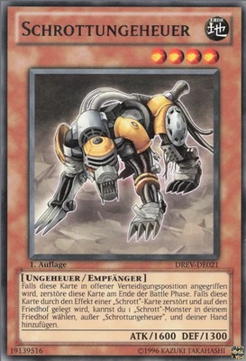 YuGiOh Schrottungeheuer DREV-DE021 Rare Excellent unl. - Bild 1 von 2