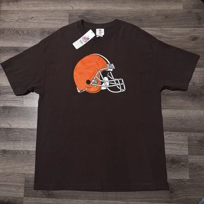 Cleveland Browns Johnny Manziel #2 Casco Logo Vintage Look Camiseta Para Hombre XL NUEVO CON ETIQUETAS Foto 1 de 3