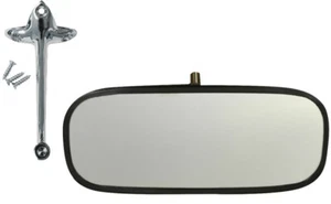 55-59 Chevy/GMC Truck Interior Stainless Steel Rear View Mirror & Bracket - Picture 1 of 8