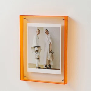 Transparent Colorful Acrylic Photo Frame Poster Picture Holder TableCard Display - Picture 1 of 46