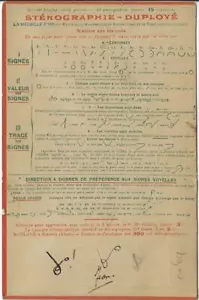 1906 Duploye Shorthand French Advertising Postcard Stenograpnie Examples - Picture 1 of 2