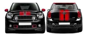 Fits Mini Cooper Bonnet and Rear Stripes Vinyl Graphics Decals Any Colour - Picture 1 of 4