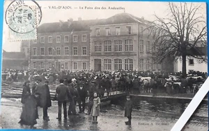 Cpa du VAL-D'AJOL Foire dite des Andouilles Ecrite 1908 Vosges 88 N°717/40 - Foto 1 di 2