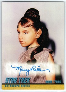 STAR TREK TOS 40TH ANNIVERSARY A134 MARY RICE AS YOUNG T'PRING AUTOGRAPH