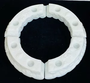 Westmoreland PANELED GRAPE WHITE 4 PC - 12" ARC CANDLE HOLDERS *PG95* - Picture 1 of 3