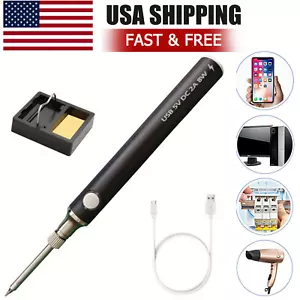 8W USB Soldering Iron Kit Electric Gun Adjustable Temperature Welding SolderTool - Picture 1 of 7