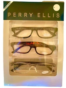 Perry Ellis PER 49 3 Pack Plastic Rectangle Reading Glass 2.5 - Picture 1 of 7