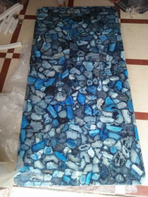 24''x12'' marble table top center coffee inlay agate antique random home decor d - Image 1 of 4