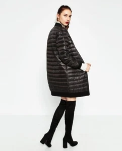 Zara Shiny Down Jacket,brand new,black, size M, duck down, SOLD OUT - Picture 1 of 12