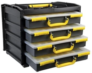 4x 13 Section Compartment Organiser Case Box Storage Screw Nail Nut Bolt - Picture 1 of 6
