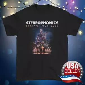 Stereophonics Shirt HOT NEU Spring Tour 2025 schwarz Shirt alle Größen 1F1691 - Bild 1 von 2