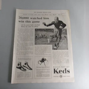 1930 Keds Vintage Print Ad Gladiator Holdfast US Rubber Co. - Picture 1 of 1