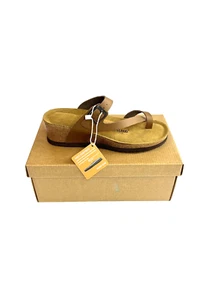 NEW! Project Cloud Bailey Brown Leather Wedge Sandals Women Sz 8 - Picture 1 of 21