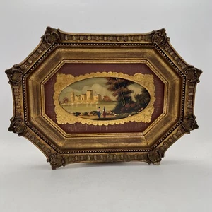 Quadro antico dipinto a olio su rame quadro con cornice oro stile barocco 900 - Picture 1 of 10