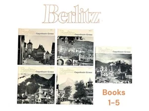 Berlitz 1967 Comprehensive German Books Part 1-5 Covers By Pan American Airways - Picture 1 of 8
