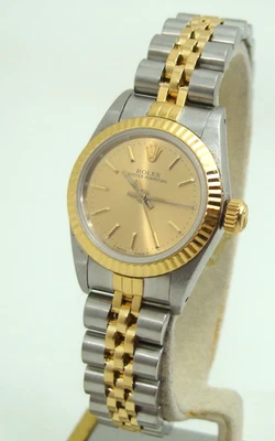 RELOJ AUTOMÁTICO ROLEX 24mm MUJER 67193 OYSTER PERPETUAL ACERO Y ORO 18K 1987 Foto 1 de 4