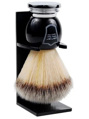 Cepillo de afeitar sintético Parker Safety Razor con soporte de plástico BCSY Foto 1 de 4