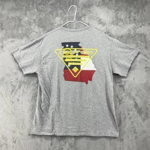 Columbia PFG Shirt Mens Large Gray Georgia Print USA Fishing Outdoors Hunting - Picture 1 of 13