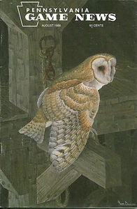 Pennsylvania Game News August 1988 cover by Tom Duran Barn Owl - Picture 1 of 3