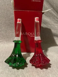 Marquis von Waterford Brookside Kristallglas Bouchon rot & grün Wein Stopfen - Bild 1 von 7