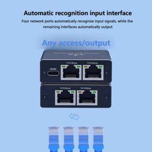 One Point Three Gigabit Network Splitter RJ45 Network Cable Switch Router - Photo 1/7