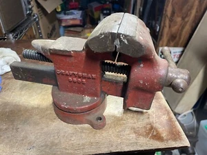Vintage Craftsman 3" Bench Vise Swivel Base Anvil Pipe Jaws 5502 - Picture 1 of 4