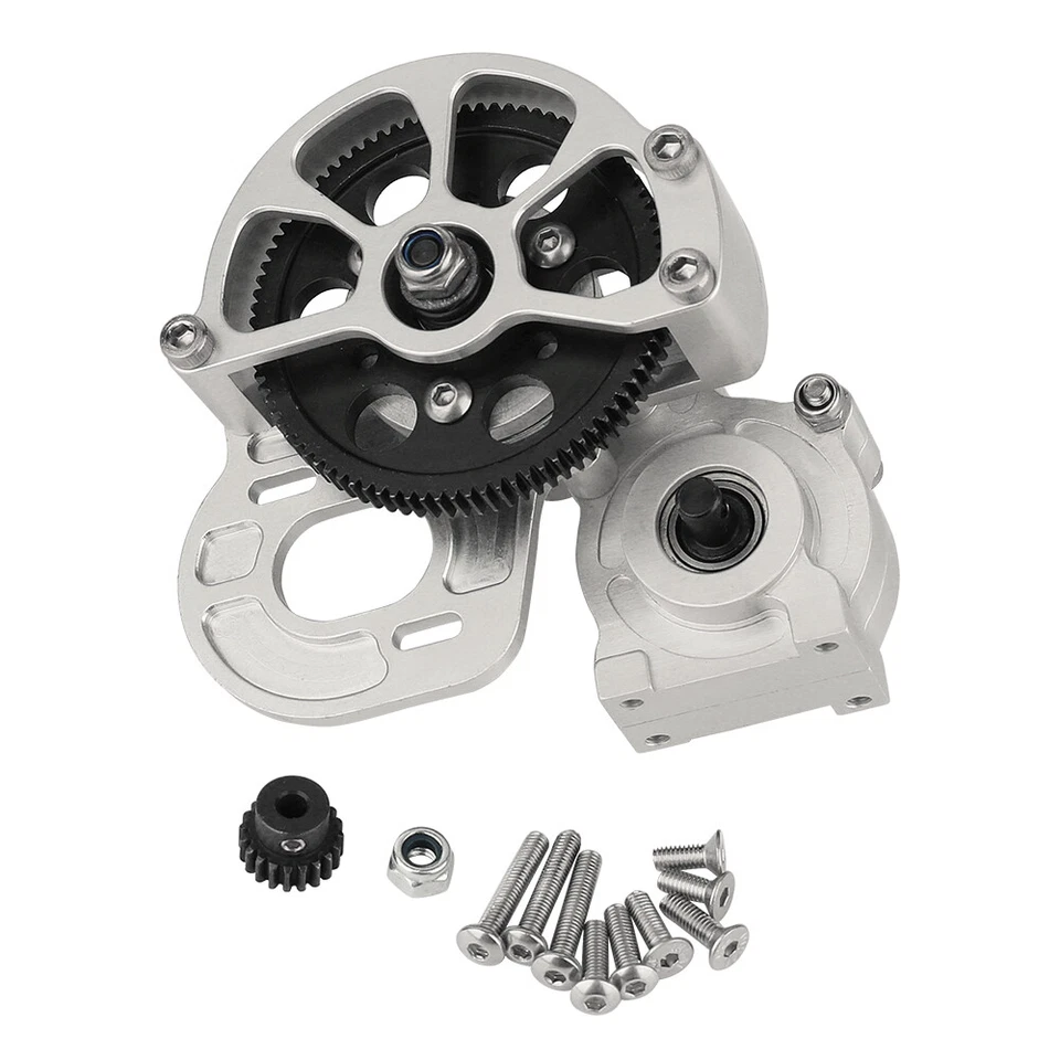 Caja de transmisión de coche de radiocontrol caja de cambios actualización de engranajes ensamblada para 1:10 SCX10 II 90047 Foto 1 de 4