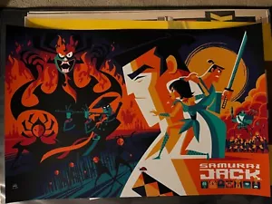 Póster firmado por Samurai Jack Mondo Tom Whalen SDCC 2017 impresión artística red de dibujos animados - Imagen 1 de 1