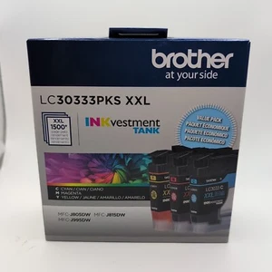 Brother LC30333 3PKS XXL TINTENTANK 3er Pack Farbe Tintenpatronen EX 08/2025 - Bild 1 von 6