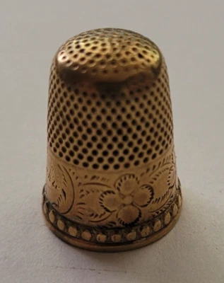 美丽古董蚀刻金顶针尺寸 6 "Frankie" — 第 1/4 张图片