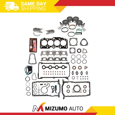 Juego completo de juntas rodamientos pistones 20 mm pasadores de muñeca aptos para Audi Volkswagen 1.8 TURBO Foto 1 de 4
