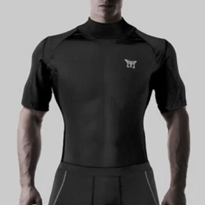 Mooto MMA Men Sports Short Sleeve Rash Guard Boxing Judo Jit Jitsu Gym Fitness  - Picture 1 of 49