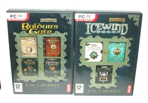 Ice Wind Dale 3-in-1 Box Set & Baldur's Gate 4 in 1 Box Set (PC DVD) Atari - Foto 1 di 4