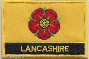 Lancashire County Flag Embroidered Patch  - Sew or Iron on  - Picture 1 of 3