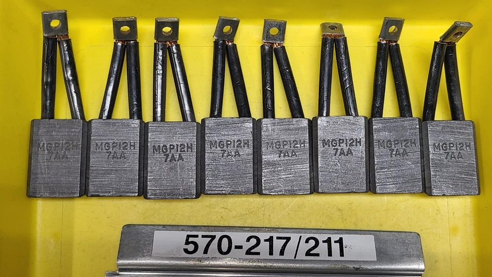 Juego de cepillo, motor OEM Raymond 570-217/211 (cantidad 1 = 8 cepillos) (MGP12H | 7AA) Foto 1 de 1