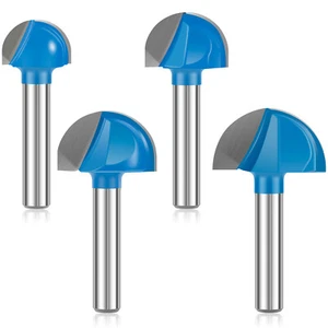 4Pcs 1/4 Inch Shank Cove Box Router Bit Set Woodworking Milling Cutter Tool⇧ - Picture 1 of 11