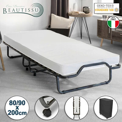 Klappbett Gästebett Bett klappbar Klappmatratze Matratze Faltbett 80/90x200cm - Bild 1 von 4