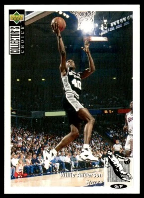 1994-95 Collector's Choice #340 Willie Anderson San Antonio Spurs - Image 1 of 2