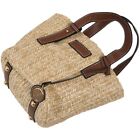 3X(Handmade Women Handbag Vintage Retro Beach Bag St Rope Knitted Big Messenger 