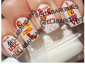2025 Designs》Southern Cal USC TROJANS》14 Different Designs》Nail Art Decals - Picture 1 of 1