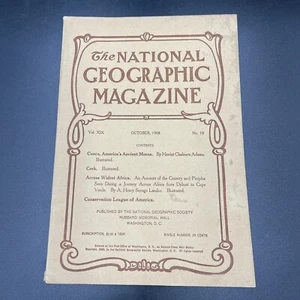 1908 OKTOBER National Geographic Magazin Band XIX Nr. 10 TOP Zustand - Bild 1 von 7