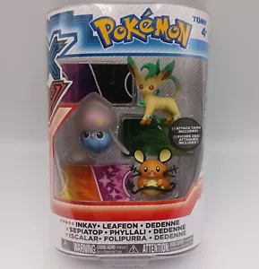 Pokemon XY 3 Pack Action Figure Set, Inkay, Leafeon, Dedeanne TOMY (2015) - Picture 1 of 3