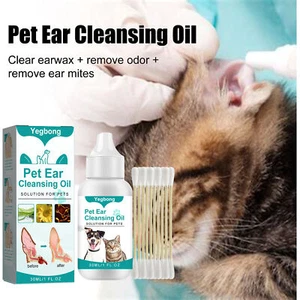 Pet Ear Cleaner Oil for Dogs Cats Grooming Smell Odor Remover Ears Fresh Wash AU - Picture 1 of 13